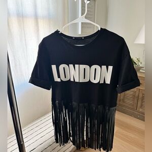 Zara London fringe top size Small